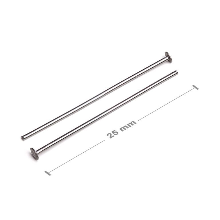 Stainless steel 316L headpins 25x0.7mm