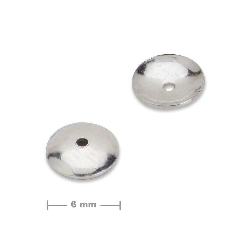 Stříbrný bižuterní kaplík 6 x 1 mm