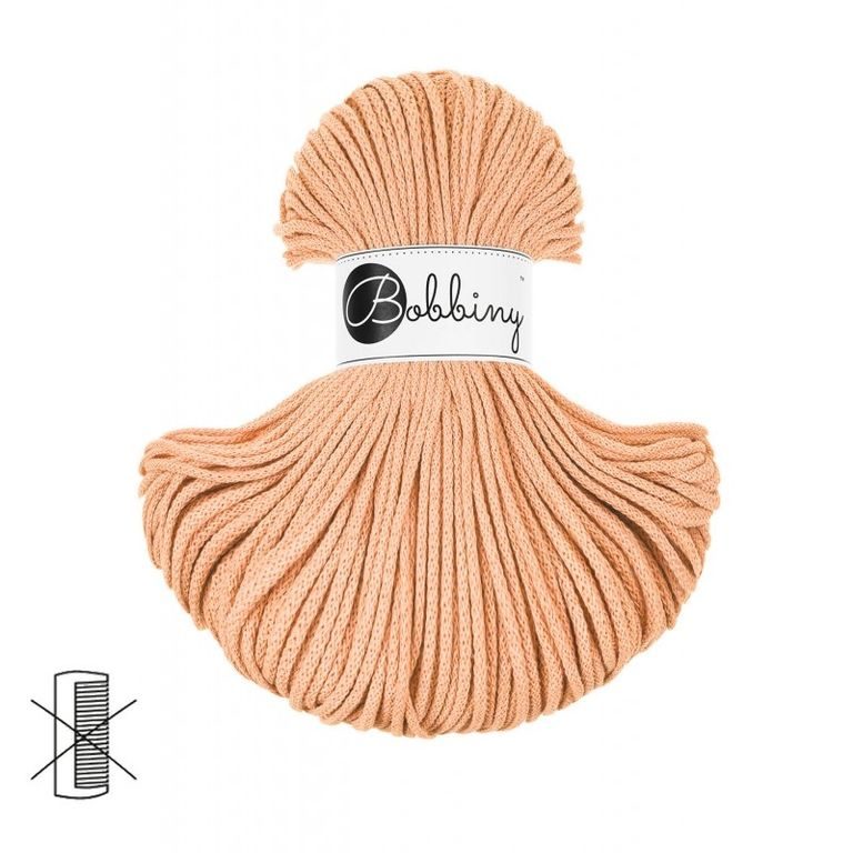Bobbiny Macramé šňůra Junior 3mm Peach Fuzz
