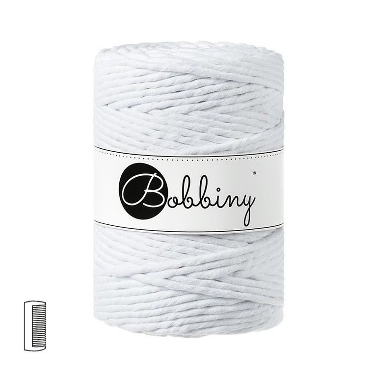 Bobbiny Fir textil Macramé XXL 5mm White