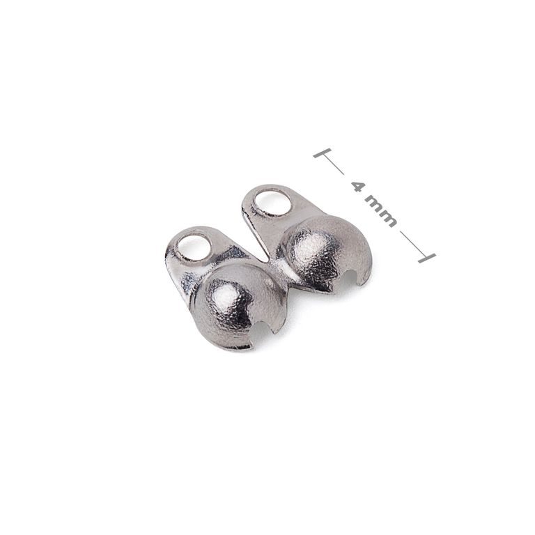 Jewellery bead tip 4mm platinum