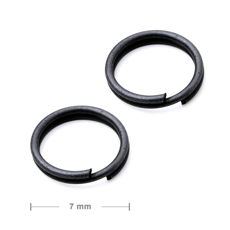 Double jump ring 7mm anthracite