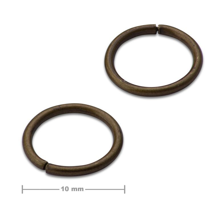 Jump ring 10mm antique brass