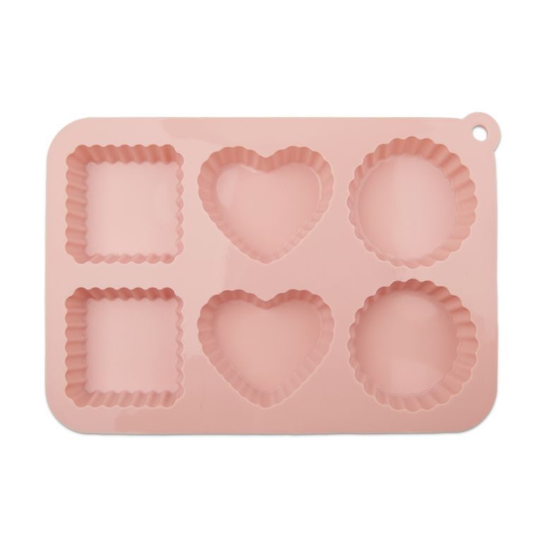 Set of 6 silicone moulds for casting creative clay mix of shapes