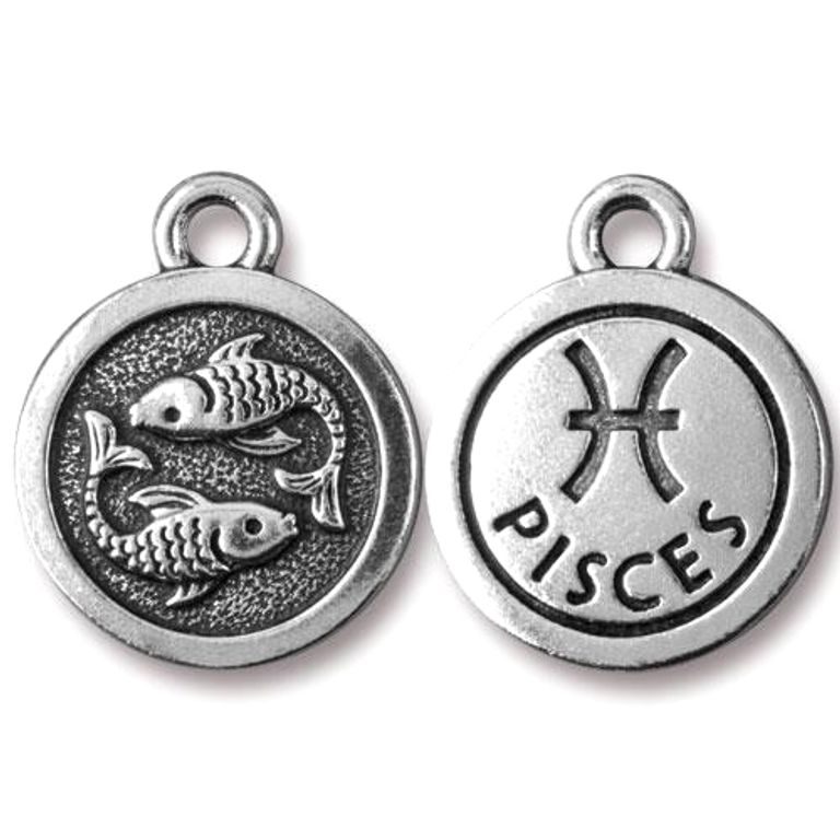 TierraCast pendant Pisces antique silver