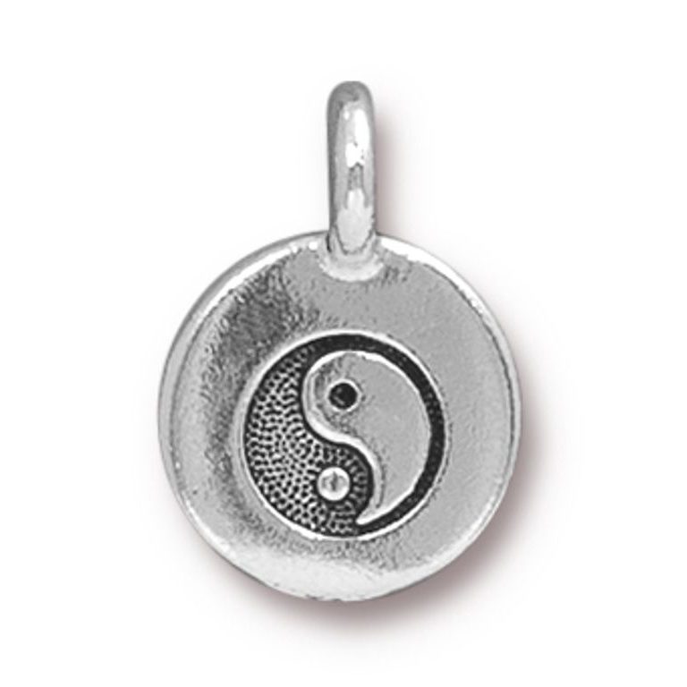 TierraCast pendant Yin Yang antique silver