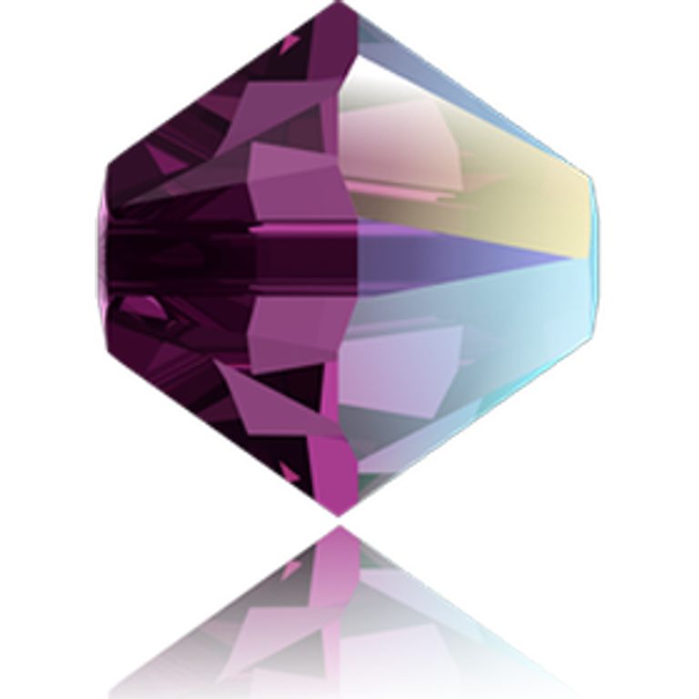 SWAROVSKI 5328 4 mm Amethyst Shimmer