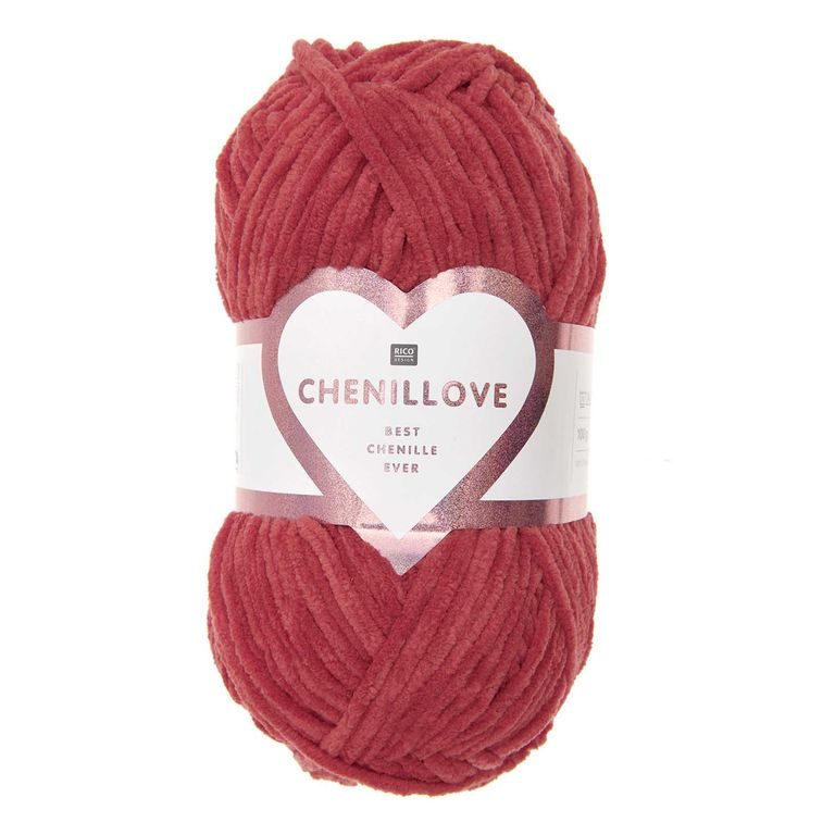 Chenille yarn Chenillove colour shade 006 red