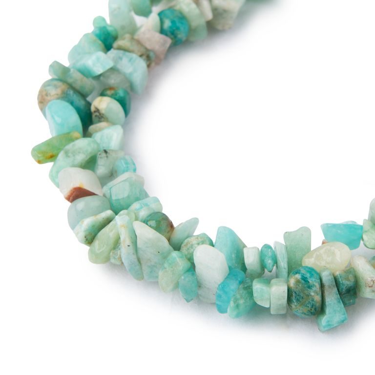 Amazonite Peru crystal chips 80cm