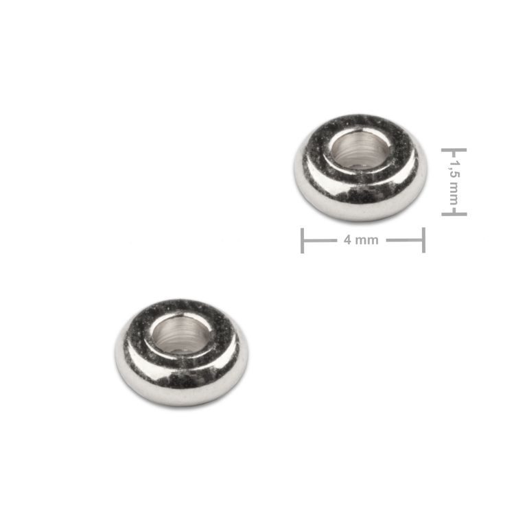 Distanční kroužek z chirurgické oceli placička 4 x 1,5 mm
