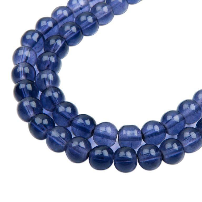 Glass Mala beads 8mm/17cm purple