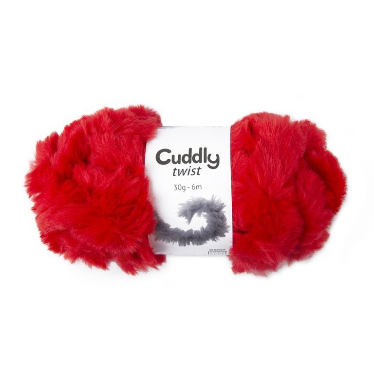 Decorative fuzzy yarn 6m red