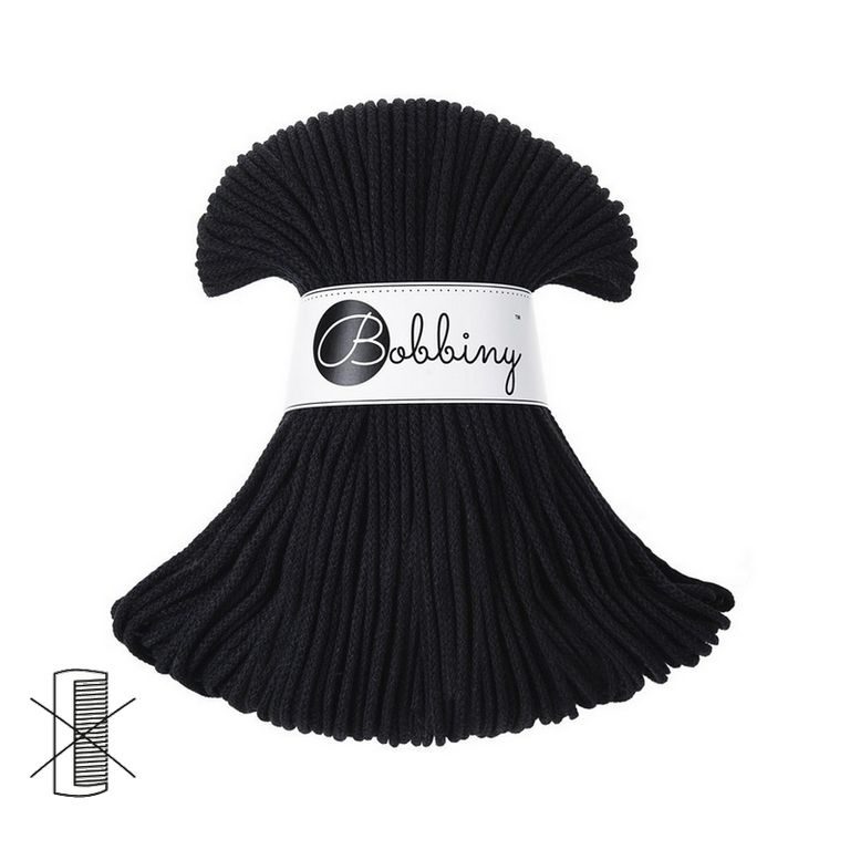 Bobbiny Șnur Macramé Junior 3mm Black