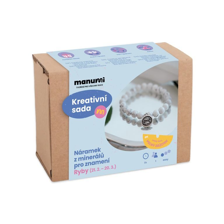 Manumi kreatívna sada na výrobu náramku z minerálov so znamením zverokruhu Ryby