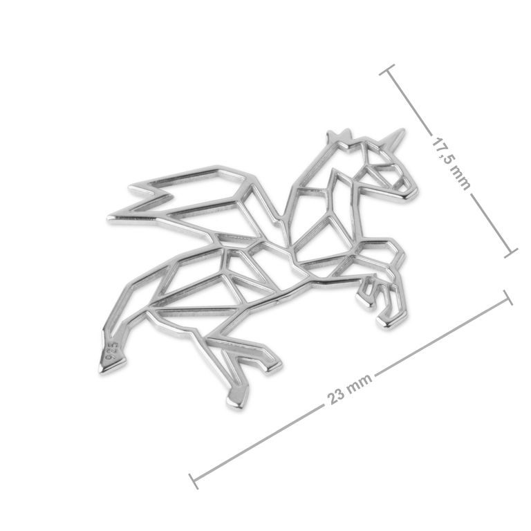 Silver connector origami Pegasus No.1048