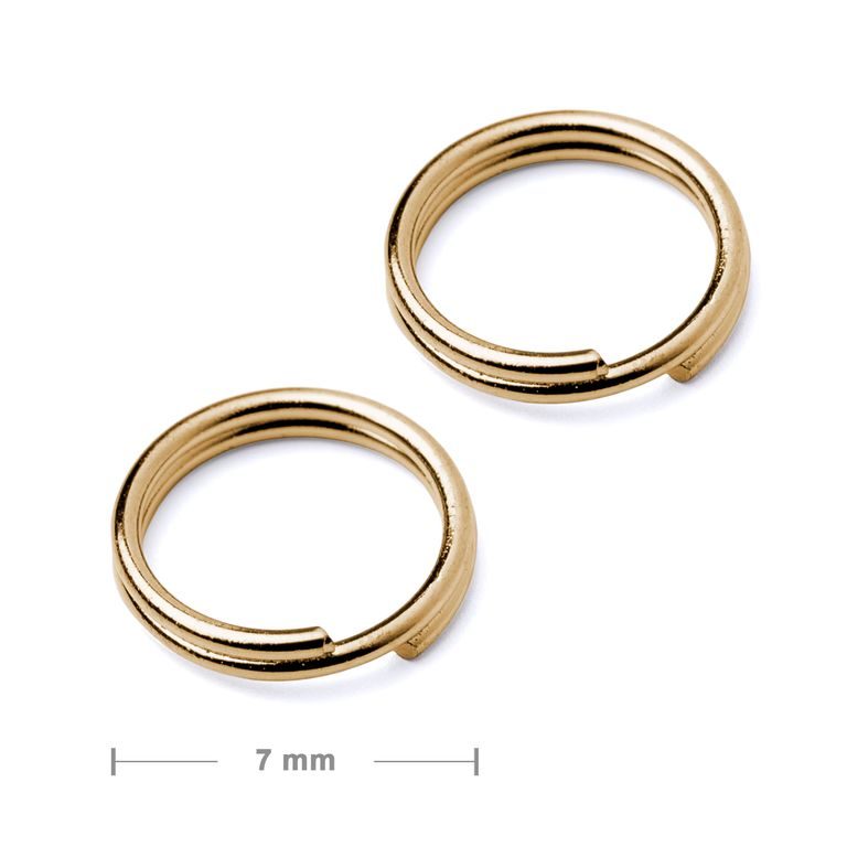 Double jump ring 7mm gold