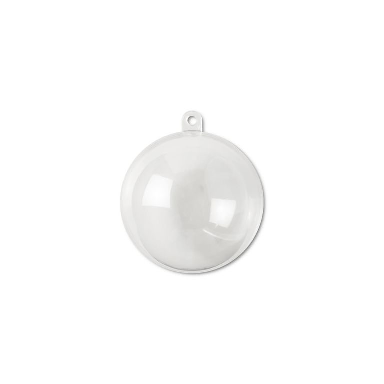 Decorative see-through ornament bauble 6cm