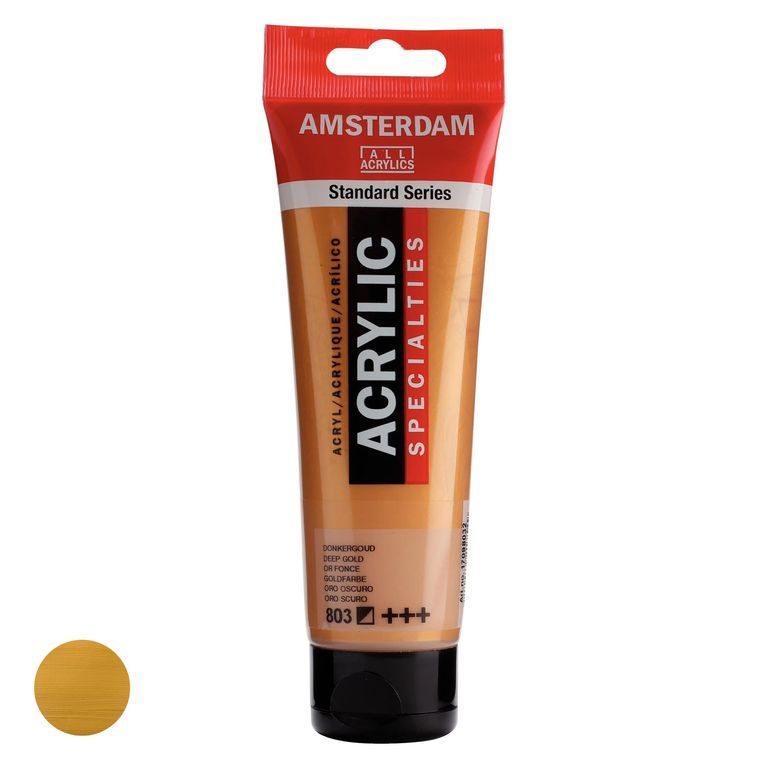 Amsterdam acrylic paint in a tube Standart Series 120 ml 803 Deep Gold