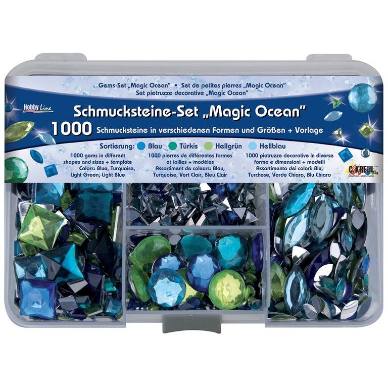 Set KREUL cristale acrilice (ștrasuri) ocean magic1000buc