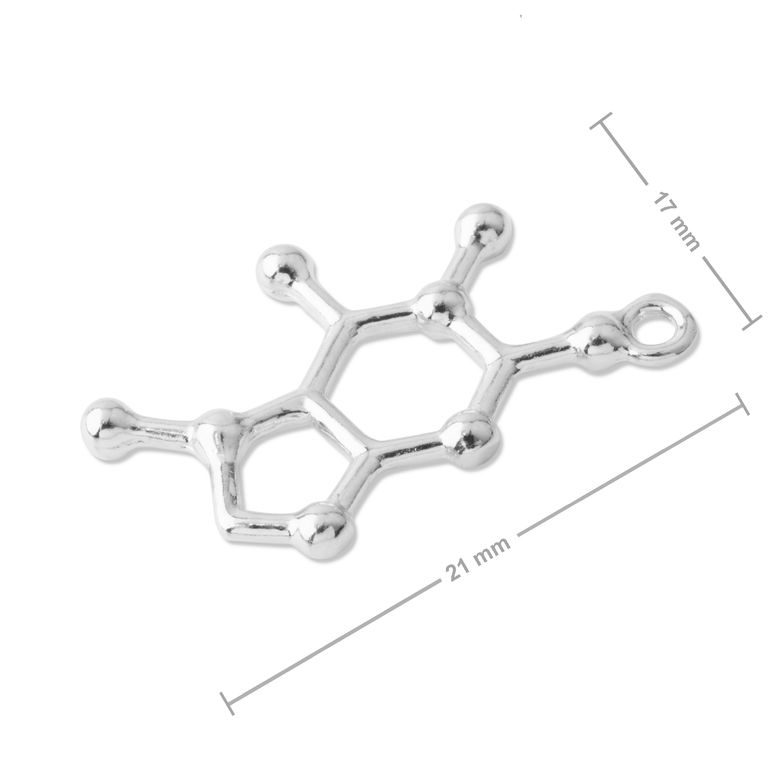 Silver pendant chemical formula chocolate No.969