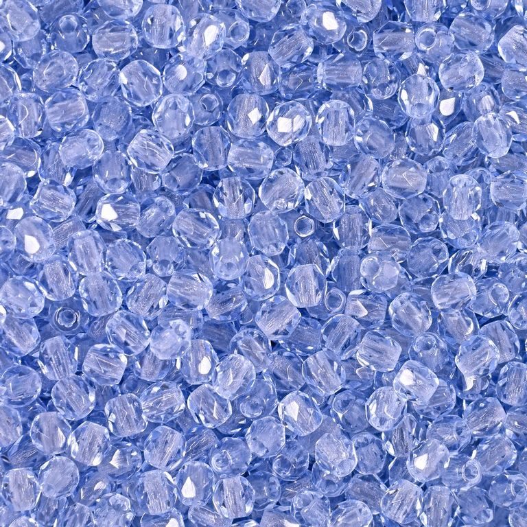 Glass fire polished beads 3mm Sapphire