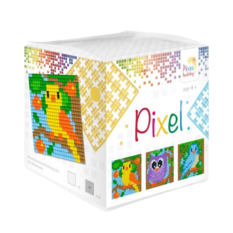 PIXEL set cub Bufniță și canari 3buc