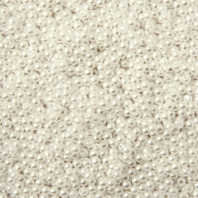 Plastové korálky imitace perel 3mm