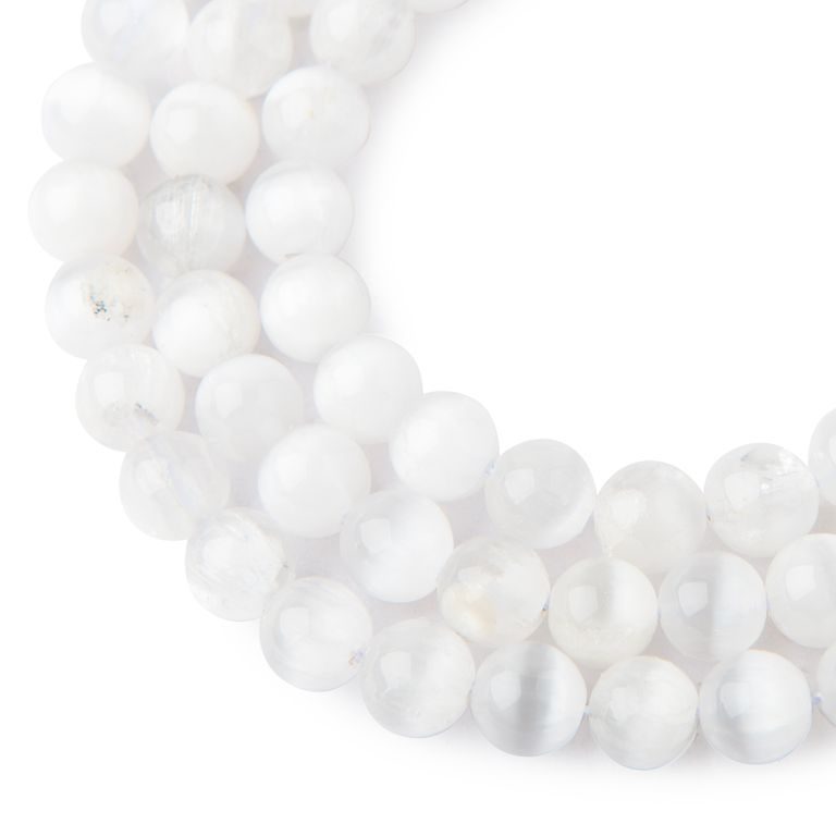 Selenite AA beads 8mm