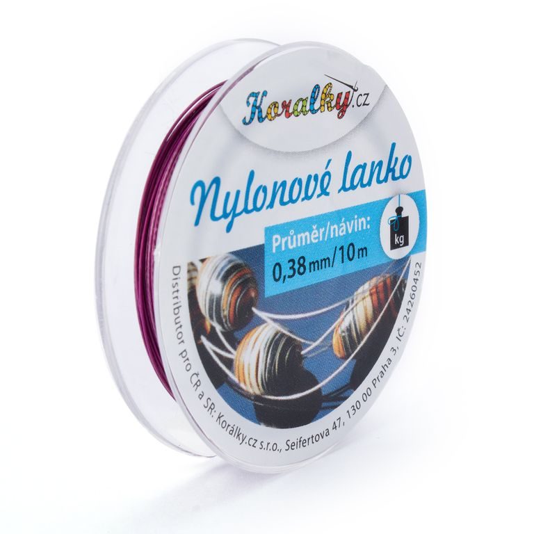 Nylonové lanko 0,38mm/10m fialové