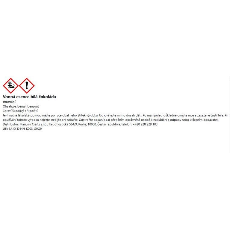 Manumi vonná esencia bela čokolada 10 ml