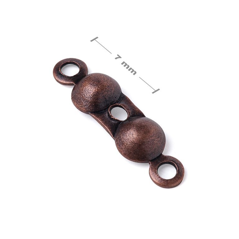 Jewellery bead tip 7mm antique copper