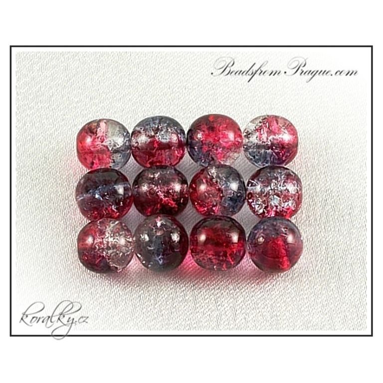 Czech glass crackle beads No.3