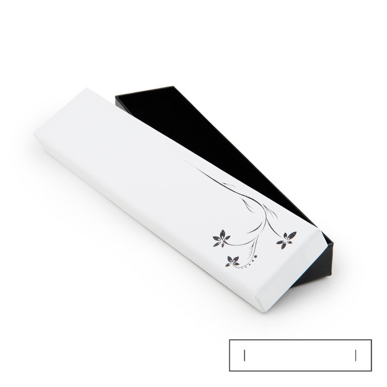 Jewellery gift box white 203x42x21mm