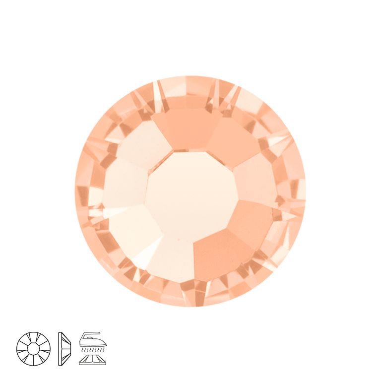 Preciosa MC iron-on chaton rose MAXIMA SS16 Light Peach