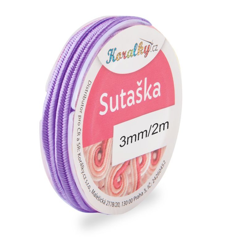 Soutache cord 3mm/2m purple