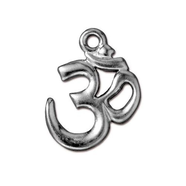 Tierracast pendant Om Pendant rhodium-plated No.232