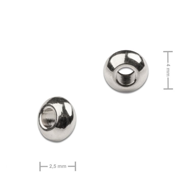 Distanční kroužek z chirurgické oceli rondelka 4 x 2,5 mm