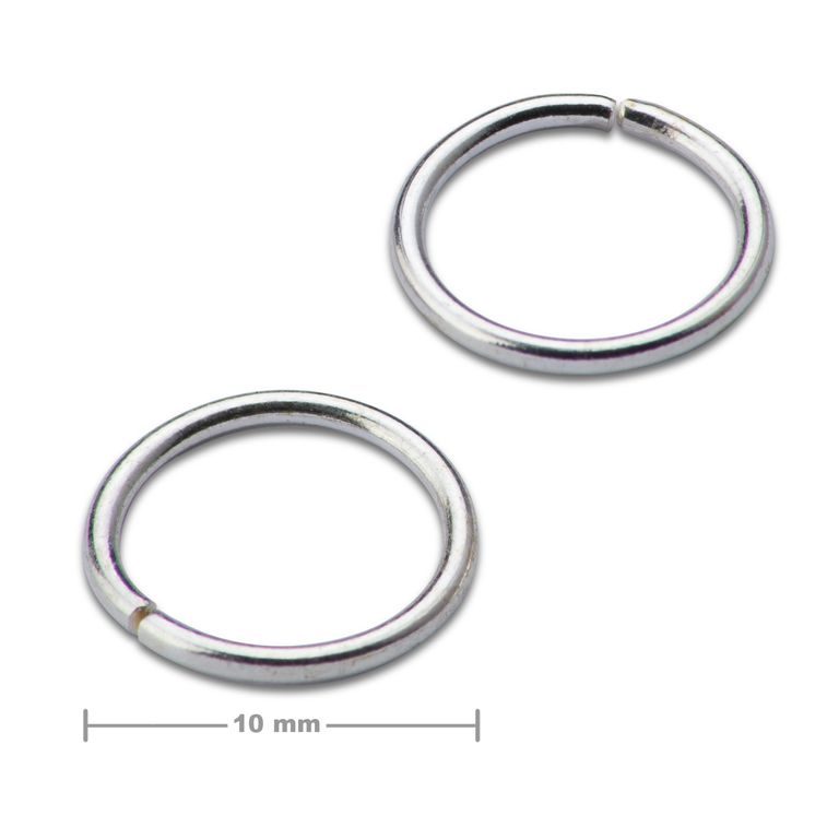 Jump ring 10mm in the colour of silver