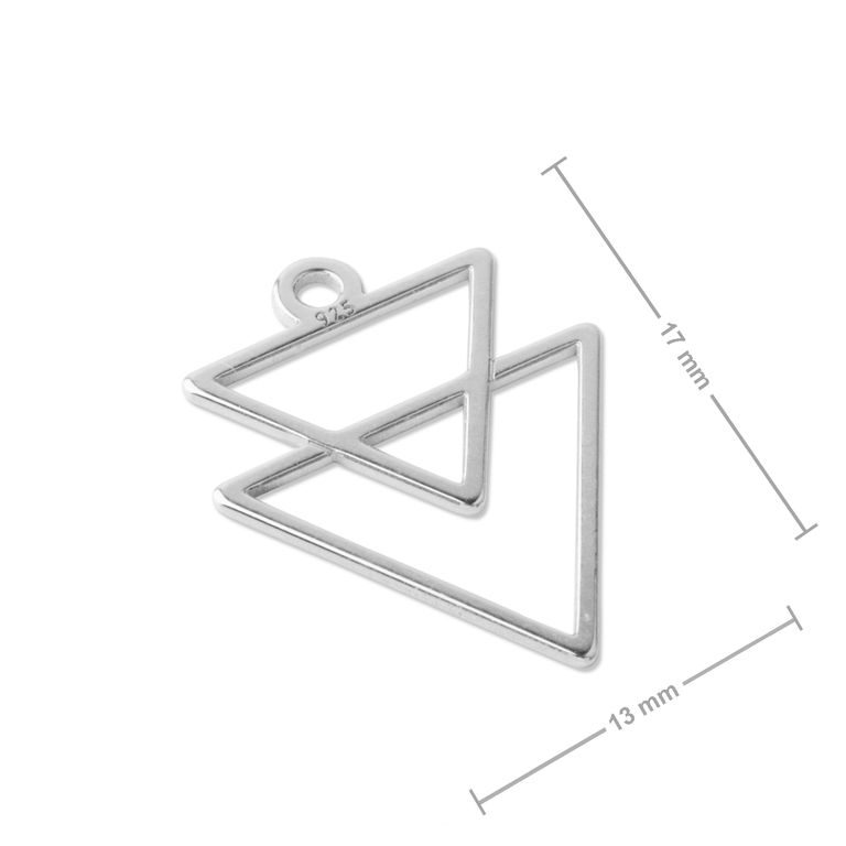 Silver pendant triangles No.939