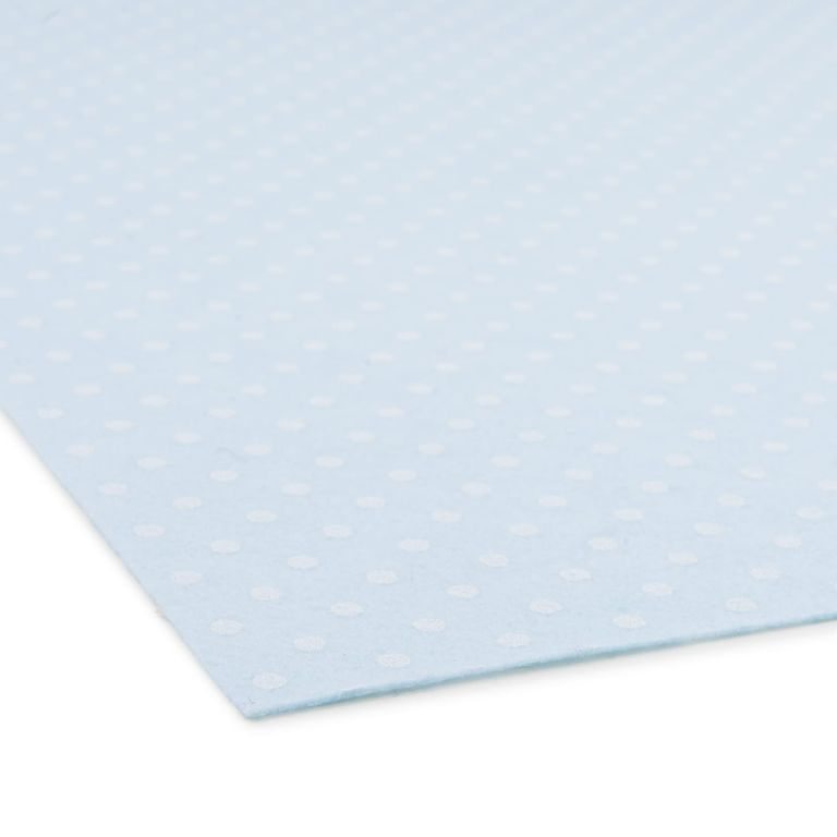 Felt polka dot design 1mm blue-white