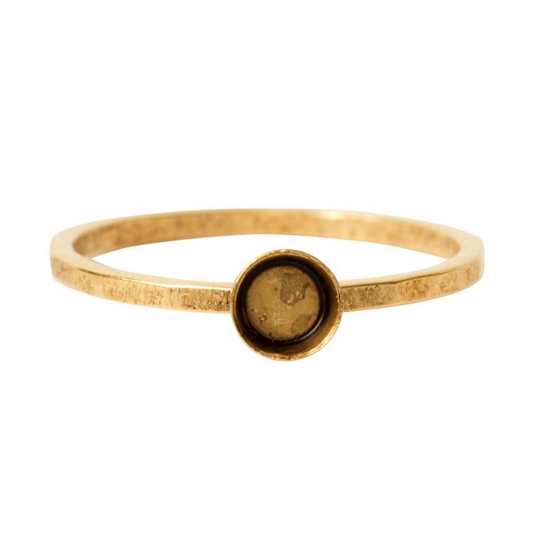 Nunn Design ring base with a setting 4,8mm gold-plated