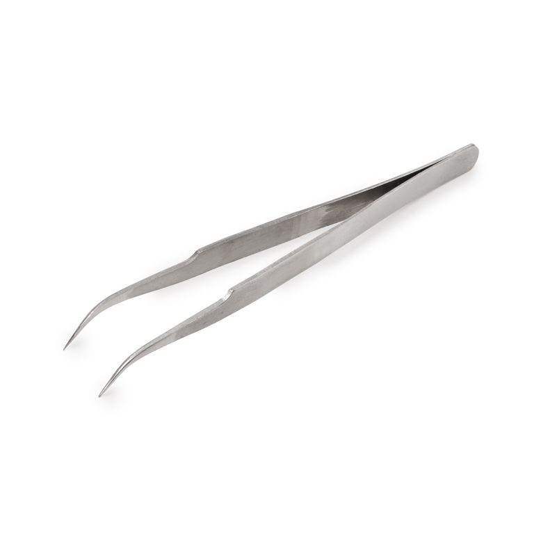 Long bent tip tweezers 15cm