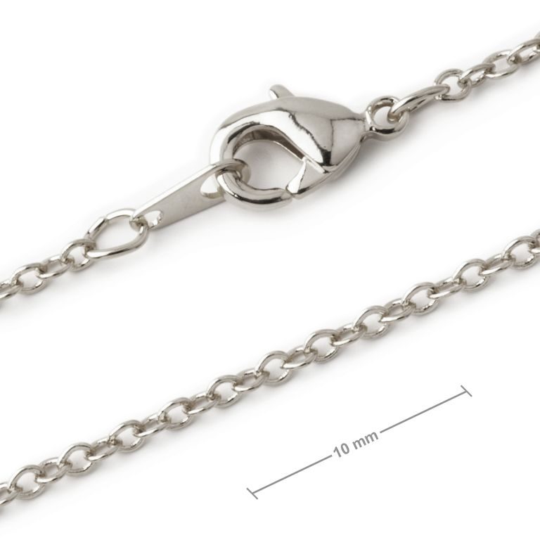 Finished chain 19 cm platinum No.44