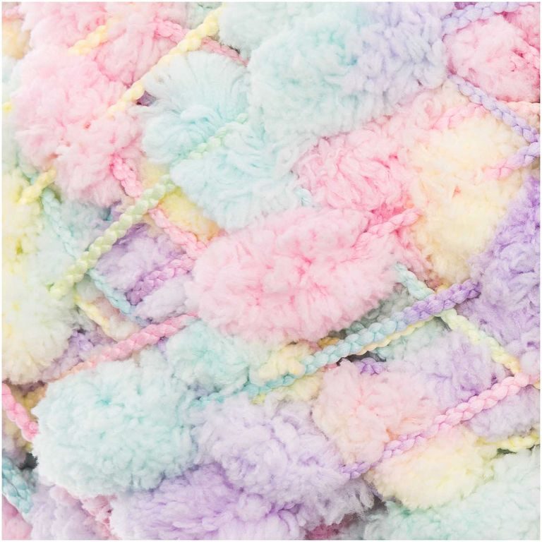 Rico design háčkovacia bambulková priadza POMPON Print dúhová