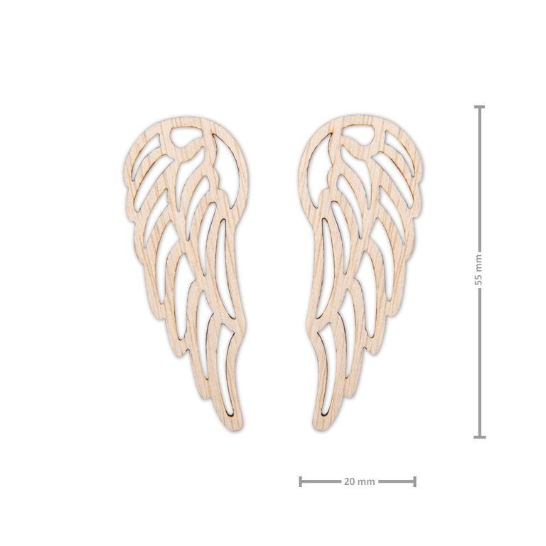 Wooden cutout angel wing #2