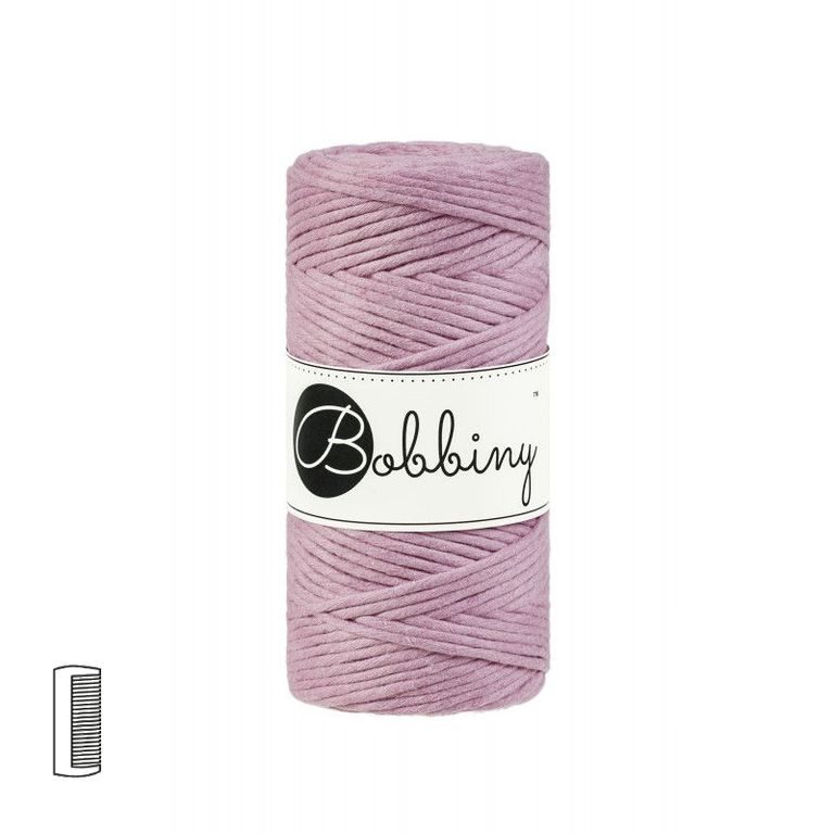 Bobbiny Macramé příze Regular 3mm Dusty pink