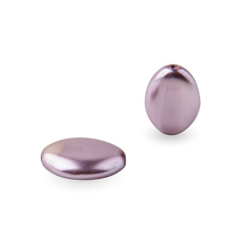 Czech glass shaped pearls 16x11mm purple No.43