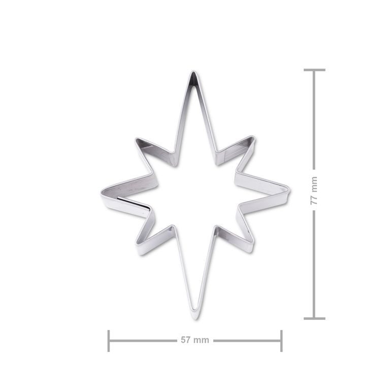 Formă de decupat stea cu opt colțuri 57×77mm
