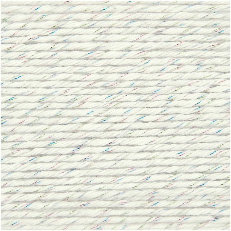 Háčkovacia priadza Ricorumi Twinkly Twinkly odtieň 002 biela