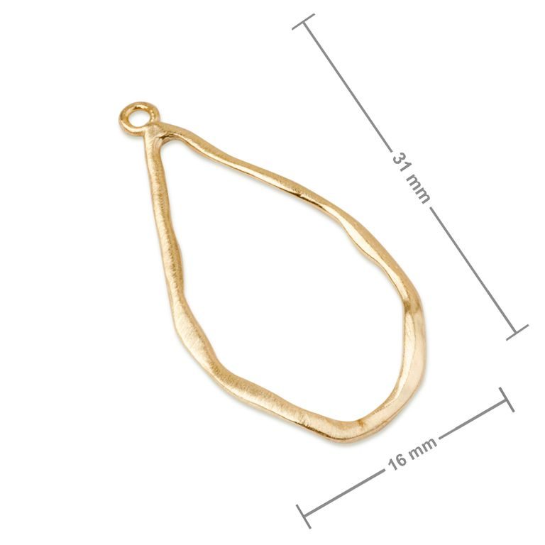 Amoracast pendant medium organic drop 31x16mm gold-plated